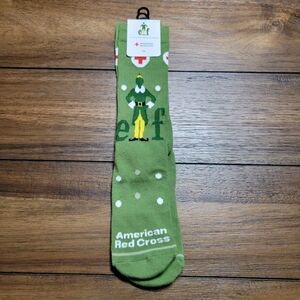 Elf + American Red Cross Crew Socks - OSFM NWT
